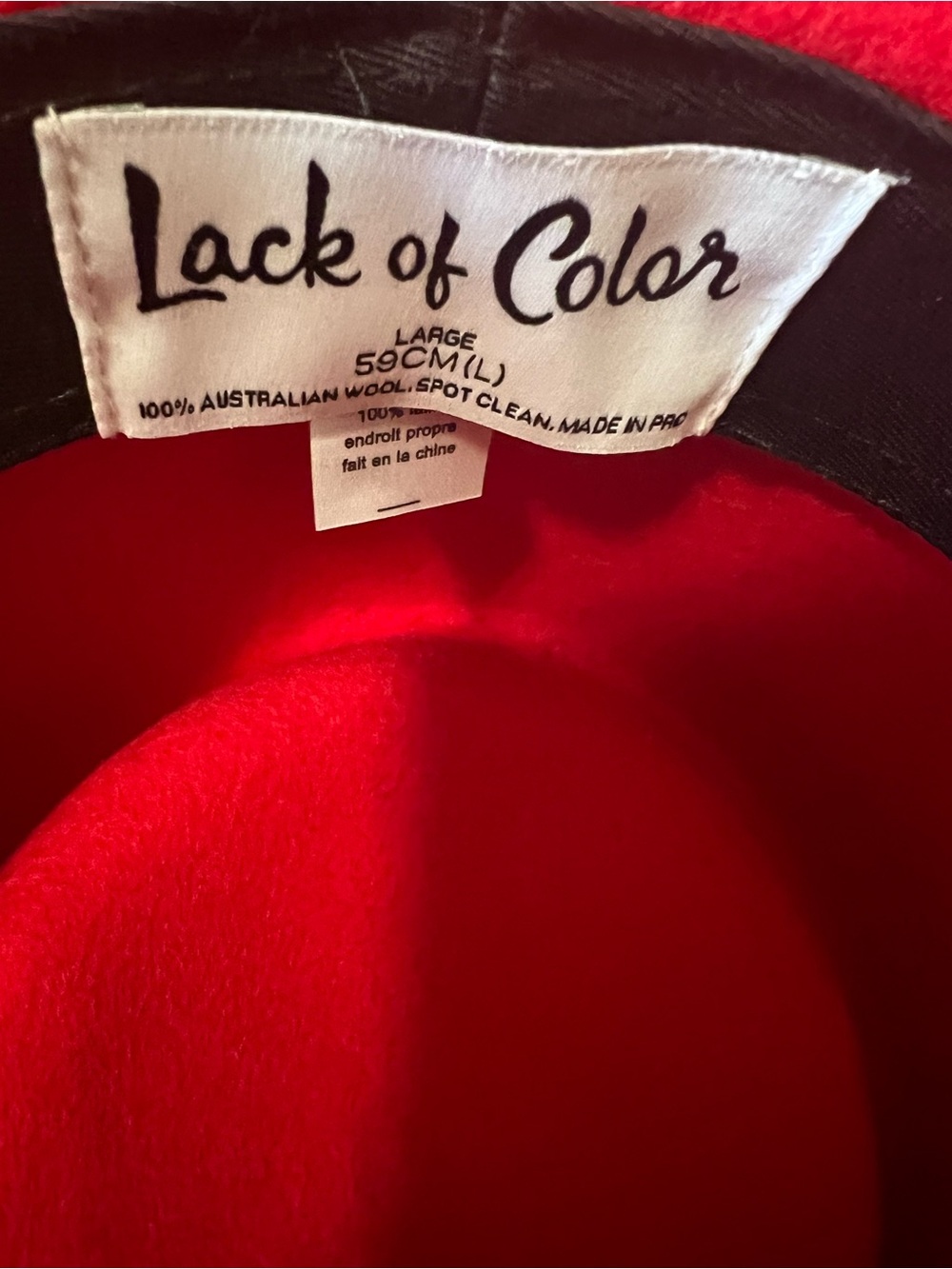 Lack of Color Vibrant Red Wool Hat